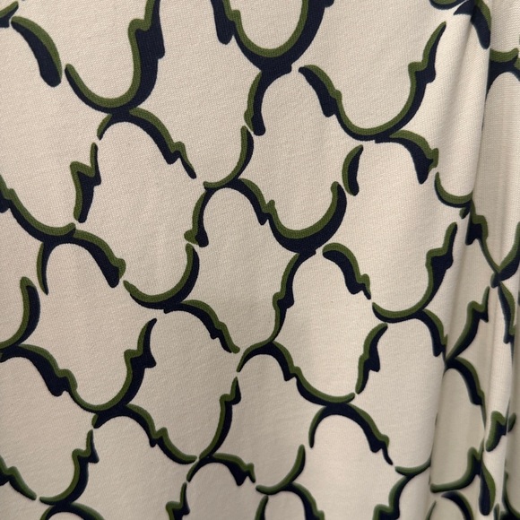 J. McLaughlin Black Green Ivory Geometric Print Stretch Dress size small - Picture 8 of 8